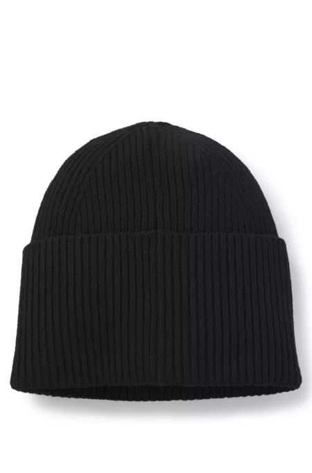 All-gender logo beanie hat in a wool blend