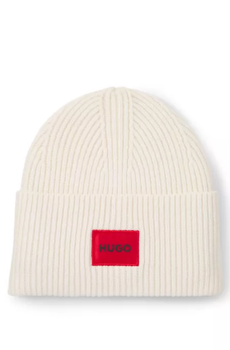 Bonnet unisexe en laine mélangée avec logo