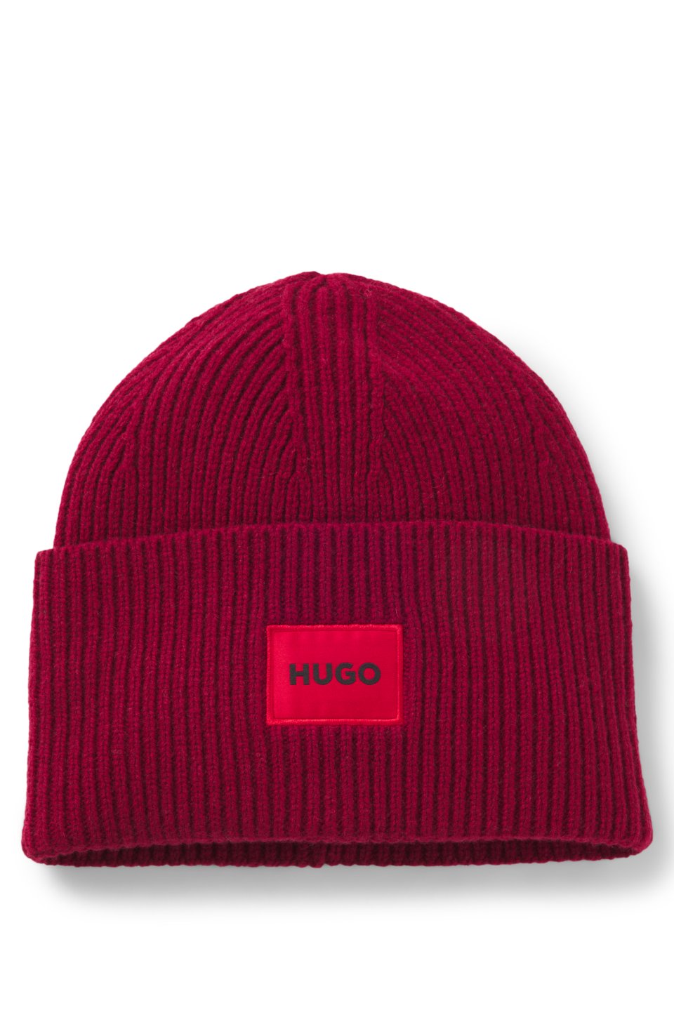 All-gender logo beanie hat in a wool blend