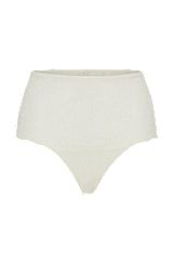Lace-detail hipster briefs with logo waistband, White