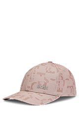 Water-repellent cap with seasonal logo print, Pink