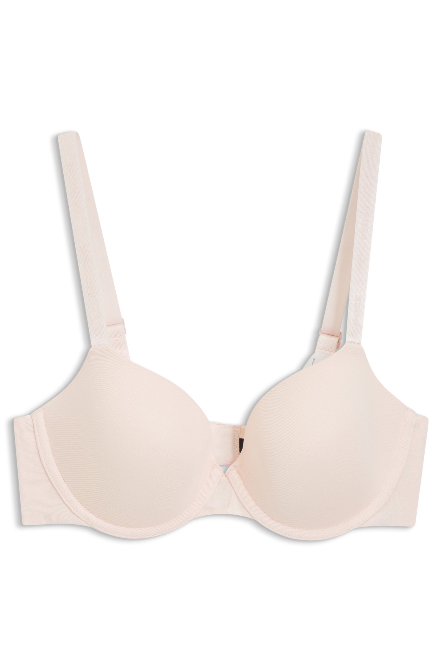 Boss Stretch-jersey underwire bra with logo straps bodies dam