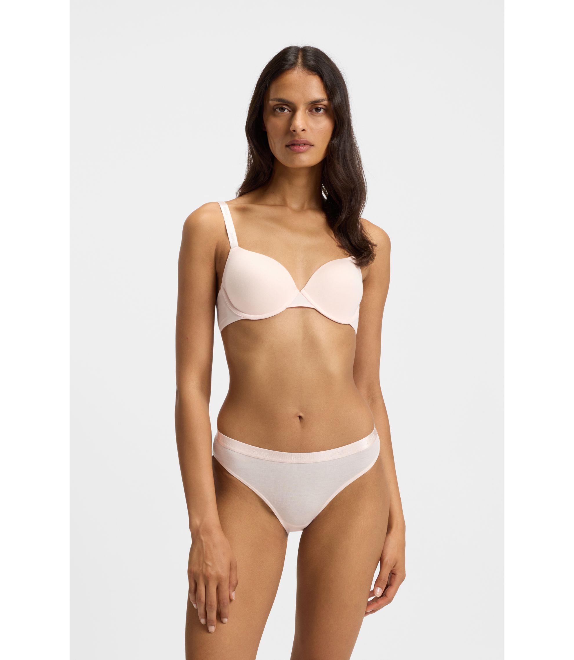 Bügel-BH aus Stretch-Jersey mit Logo-Riemchen