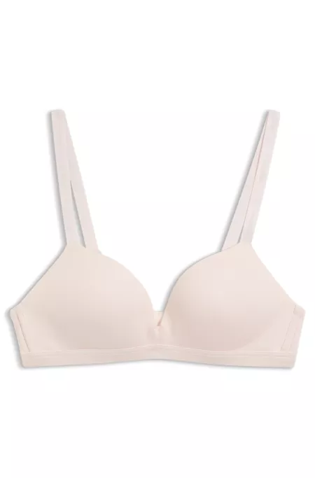Stretch-jersey triangle bra with logo straps