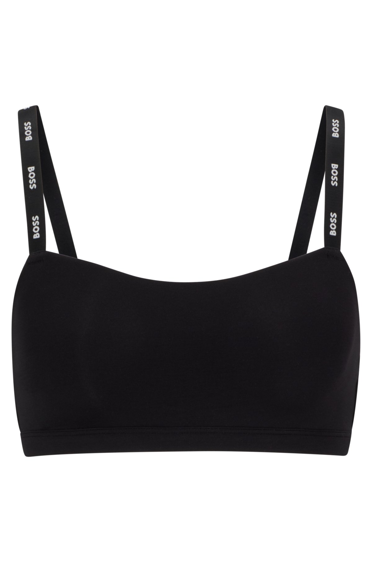 BOSS - Stretch-jersey bralette with branded straps