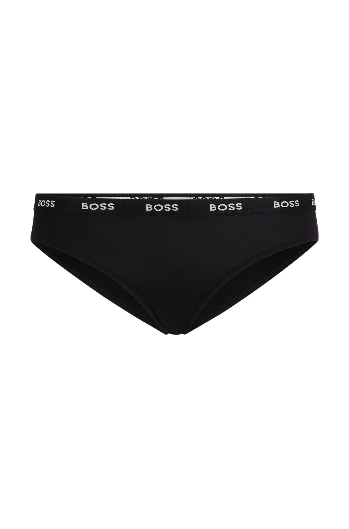 Regular-rise briefs with logo waistband, Black