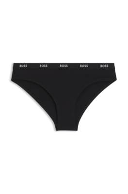 Stretch-jersey briefs with logo waistband 1
