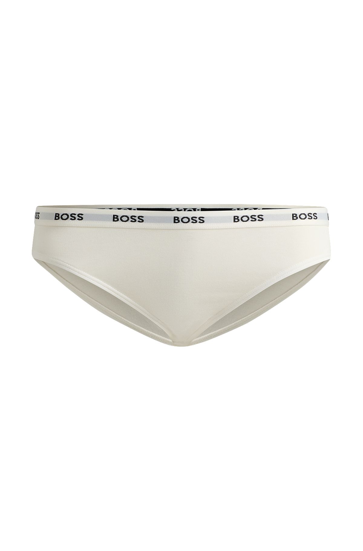 Regular-rise briefs with logo waistband, White / Black