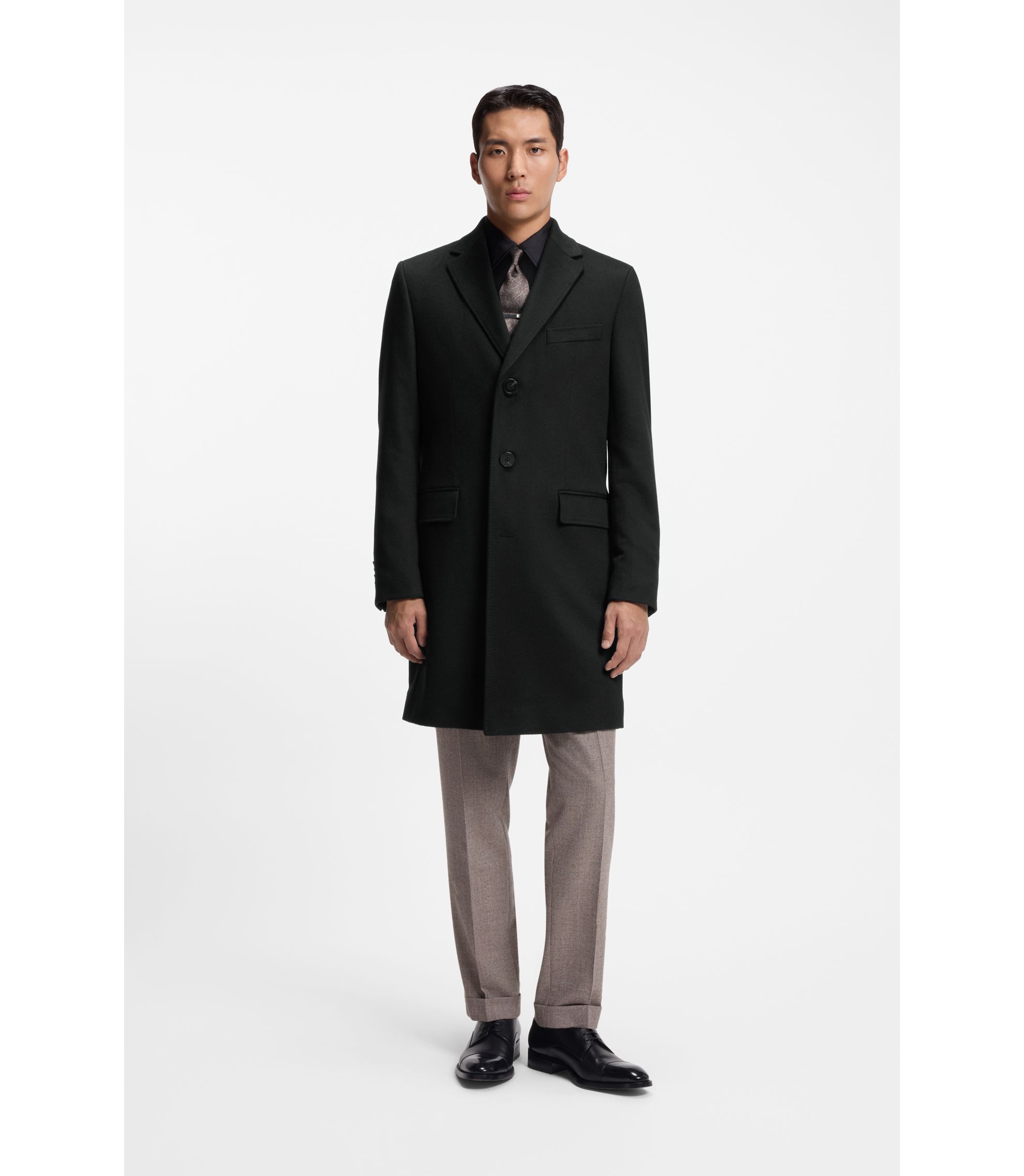 Slim-Fit Mantel aus Kaschmir