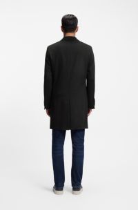 Slim-fit coat in cashmere, Dark Blue