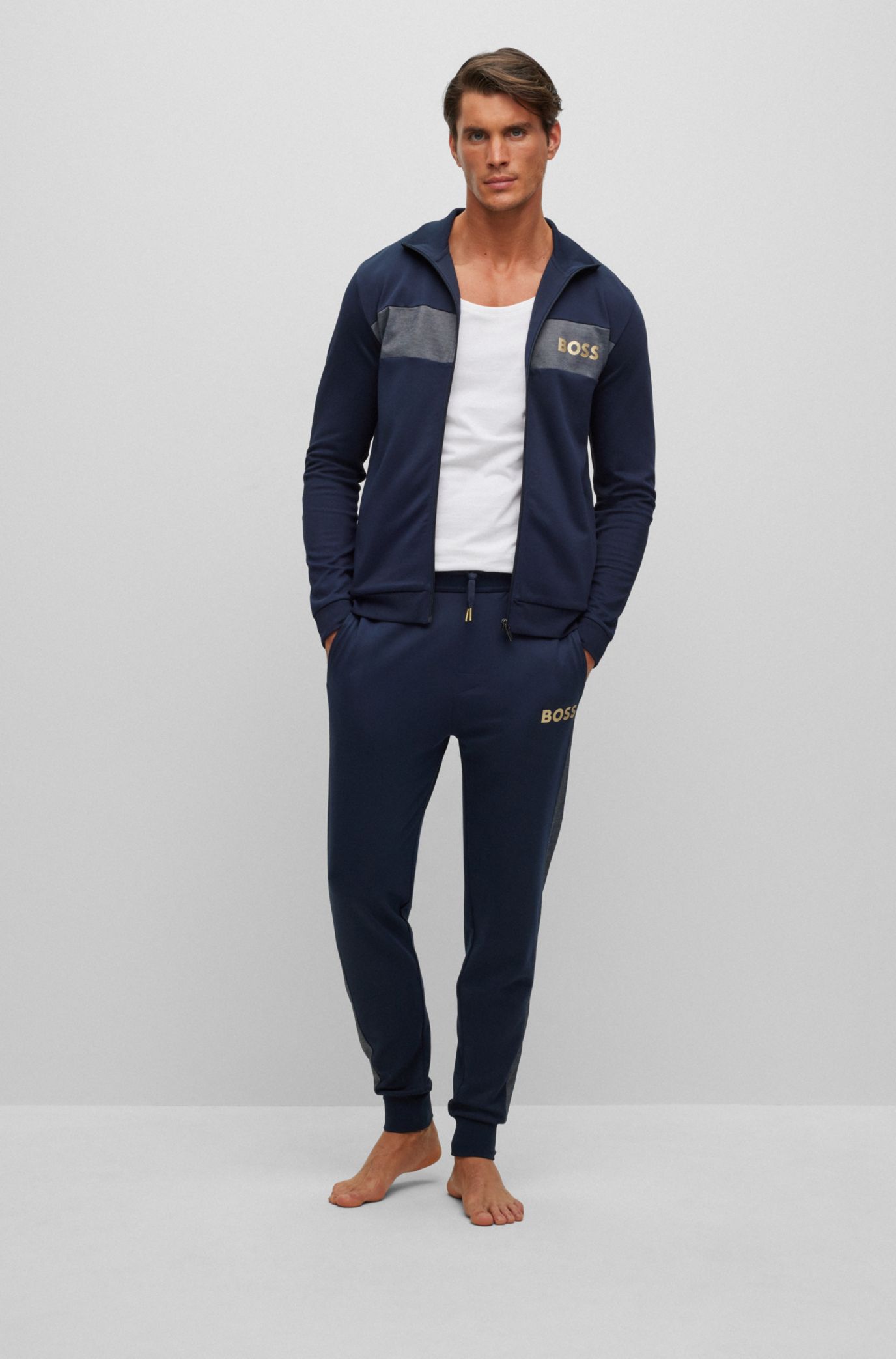 Hugo boss sale tracksuit blue