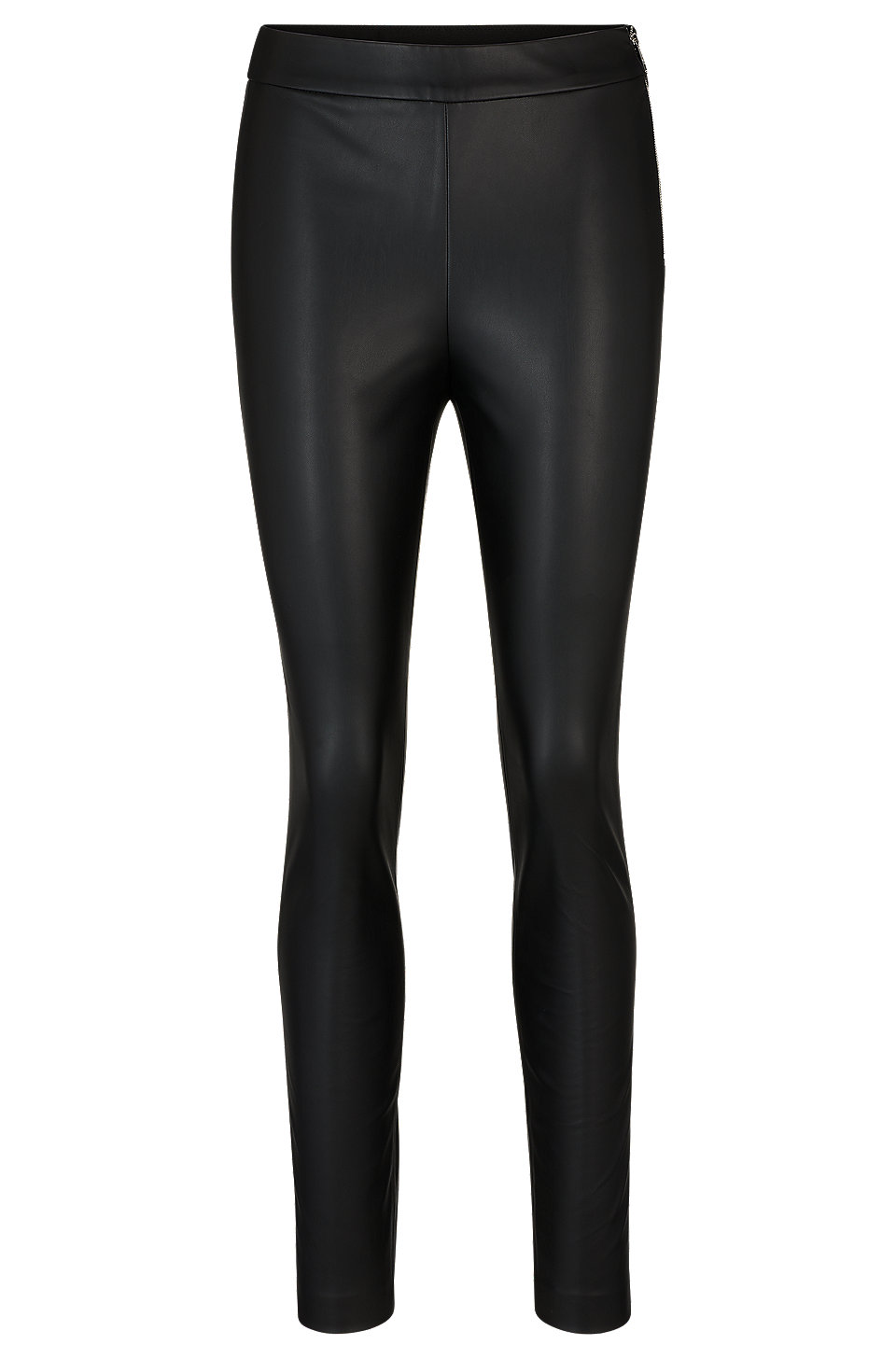 BOSS - Skinny-fit high-waisted trousers with side zip