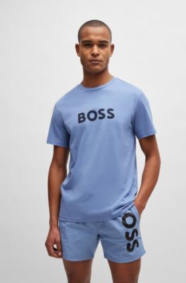 BOSS Cottonjersey regularfit Tshirt with SPF 50+ UV protection
