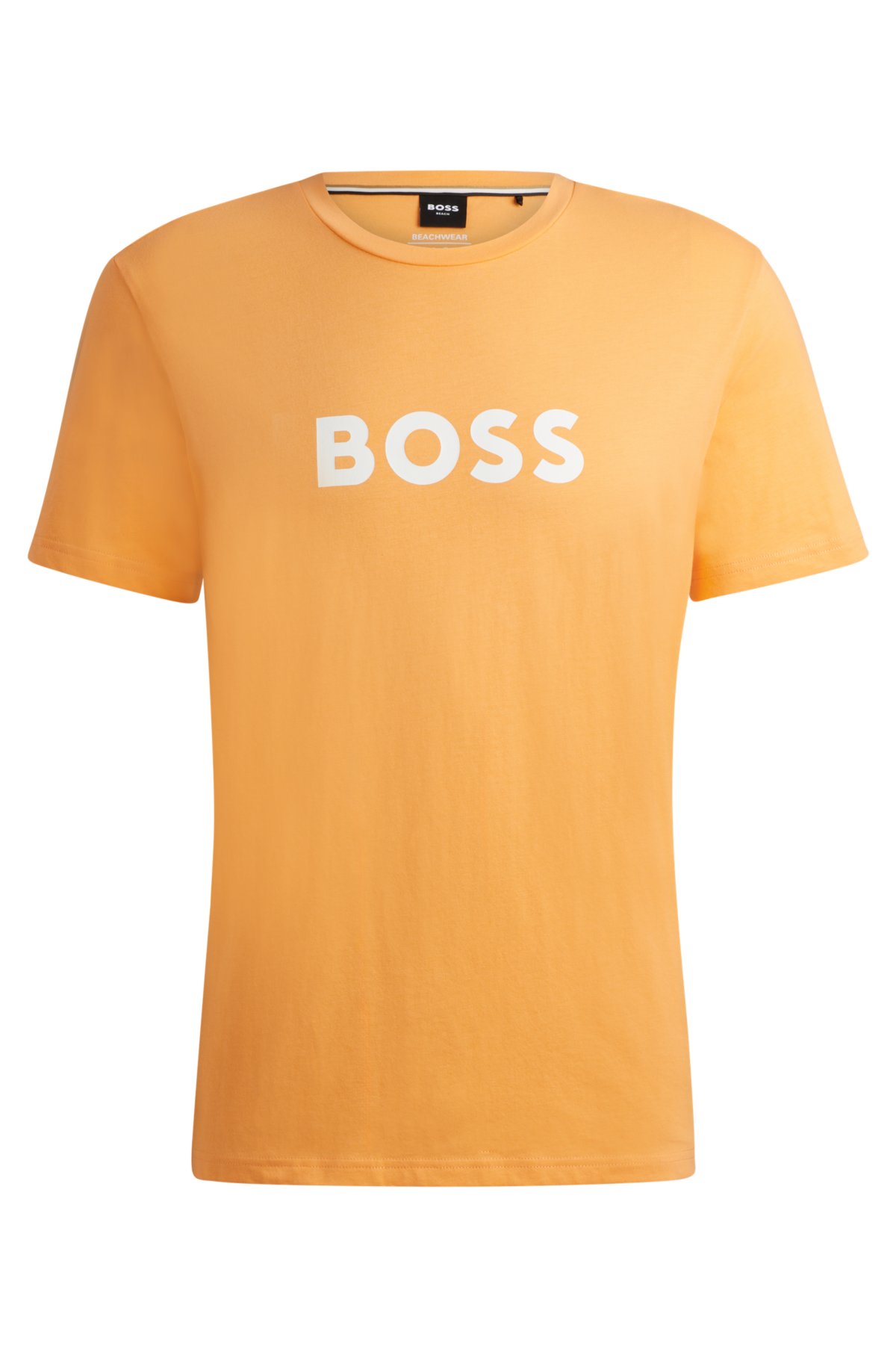 Cotton-jersey regular-fit T-shirt with SPF 50+ UV protection, Orange
