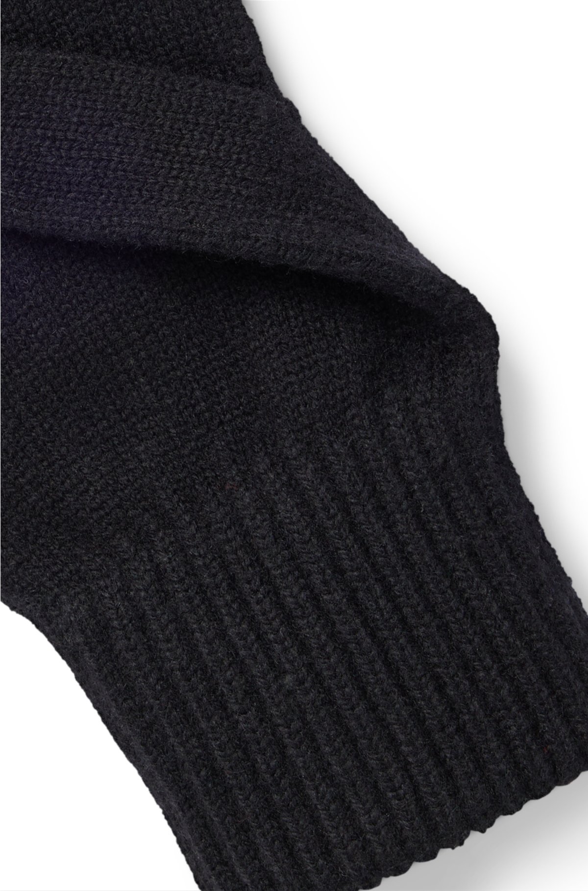 HUGO - rotem aus mit Woll-Mix Handschuhe Logo-Label
