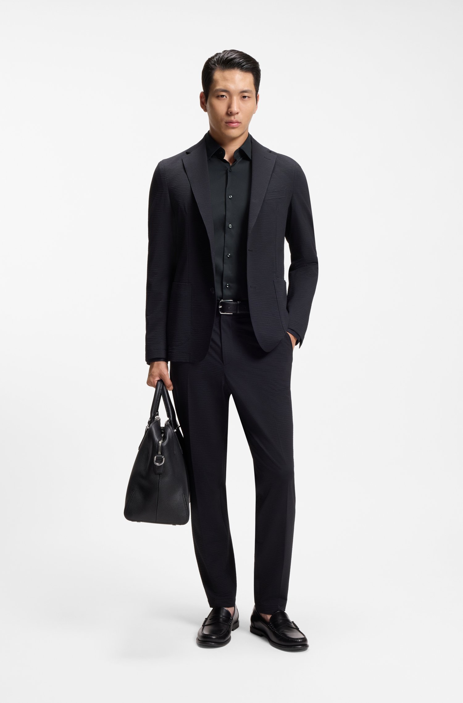 Boss Slim-fit shirt in performance-stretch twill skjortor & blusar herr – bild 2