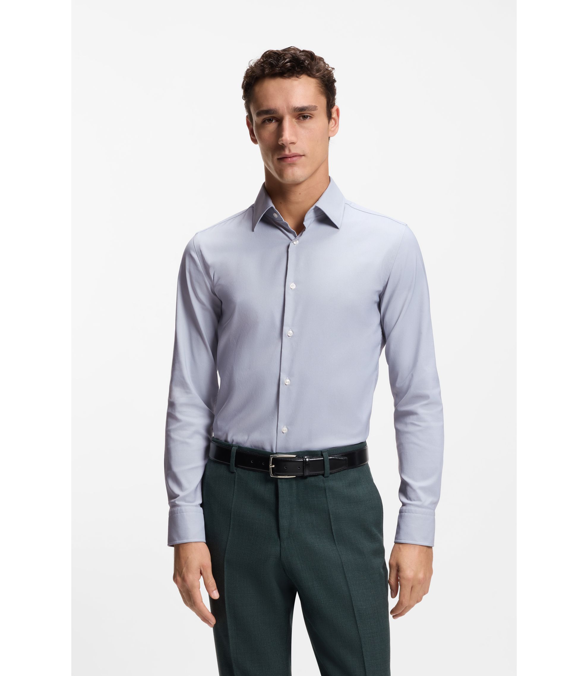 Slim-Fit Hemd aus funktionalem Stretch-Twill