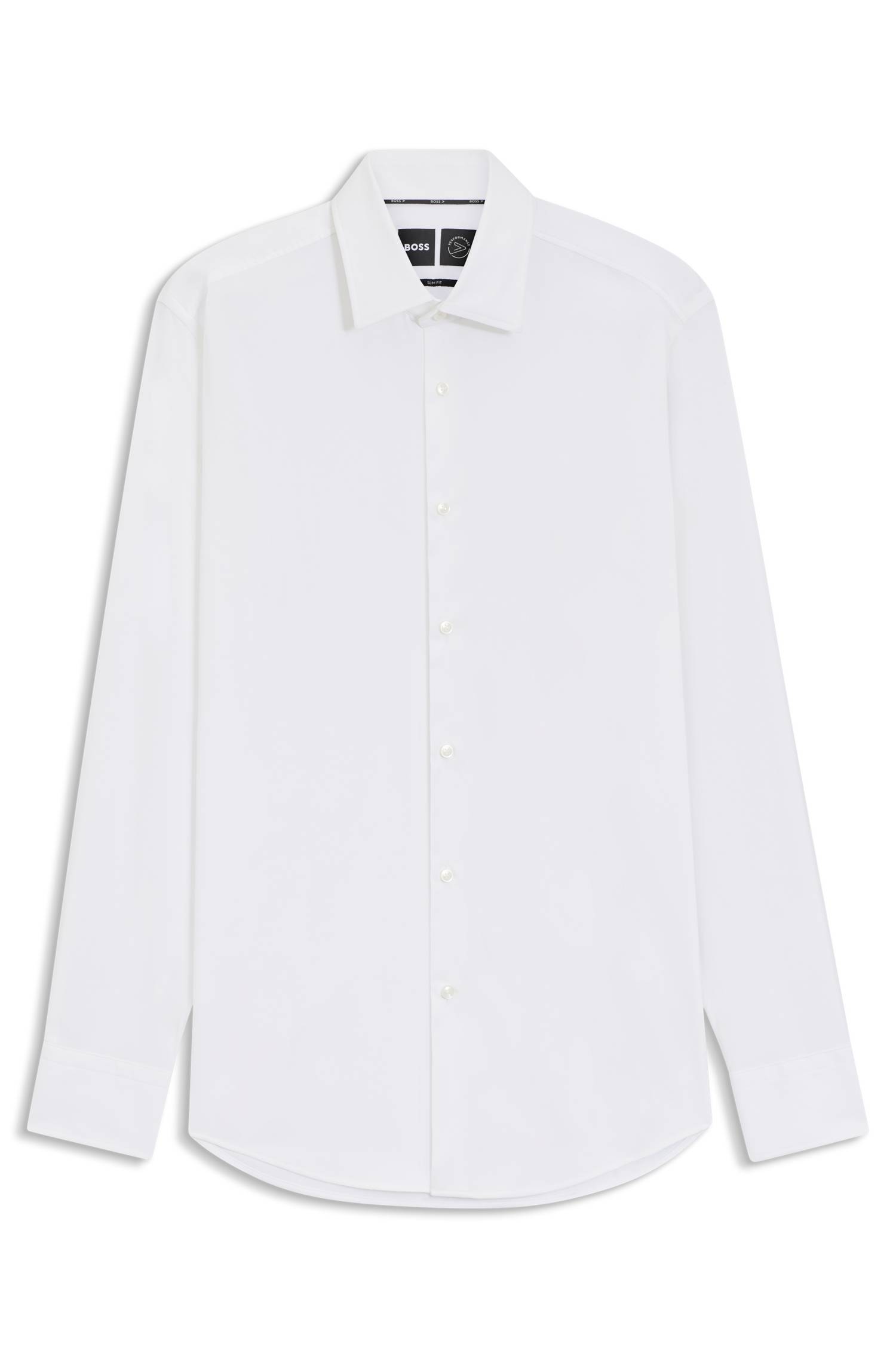 Boss Slim-fit shirt in performance-stretch twill skjortor & blusar herr – bild 4