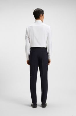 Slim-fit shirt in performance-stretch twill, White