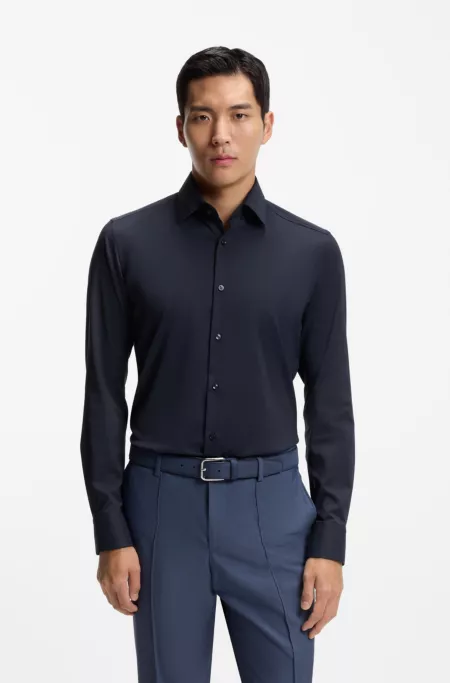 Chemise Slim en twill stretch performant