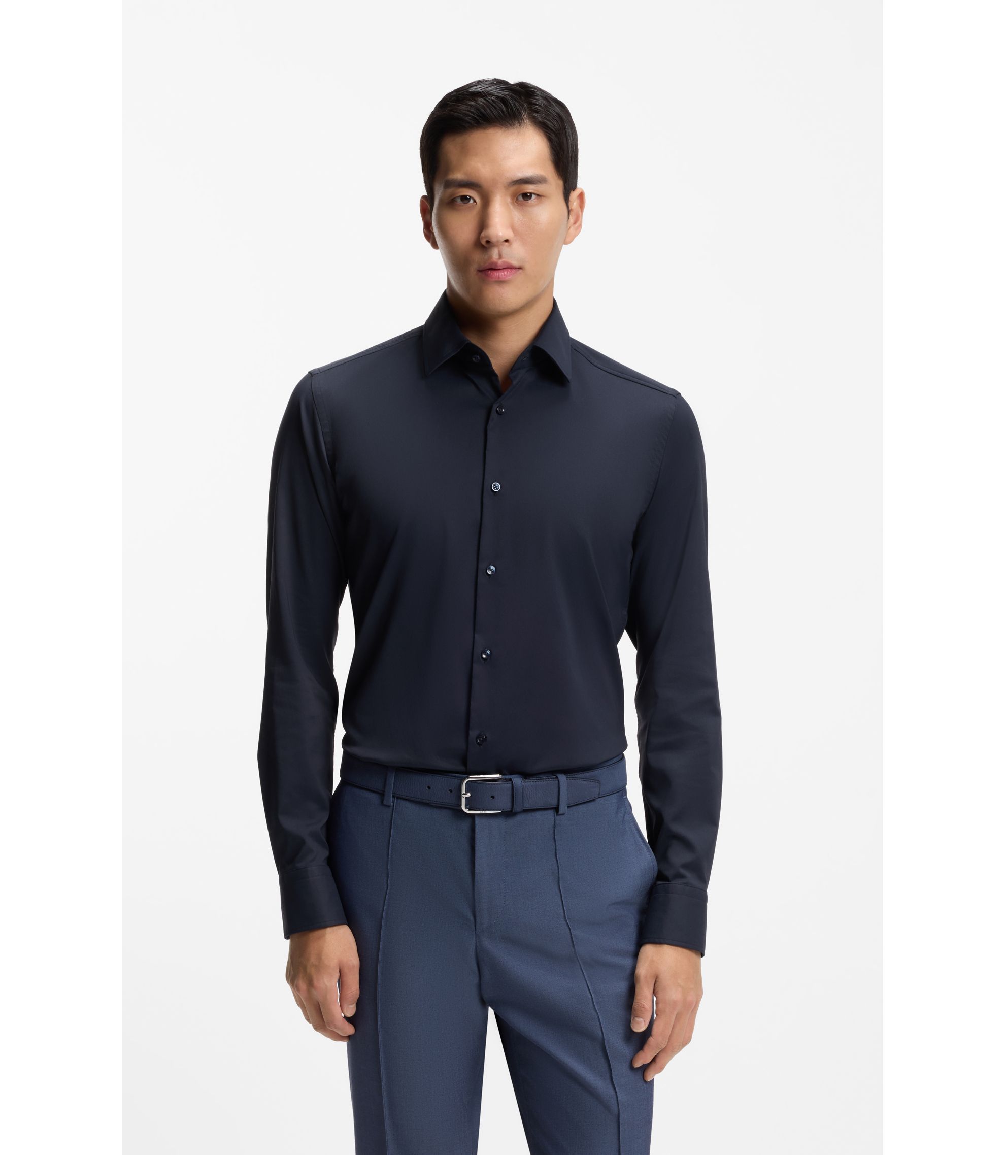 Slim-Fit Hemd aus funktionalem Stretch-Twill