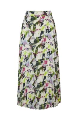 BOSS Relaxedfit skirt with plissé pleats