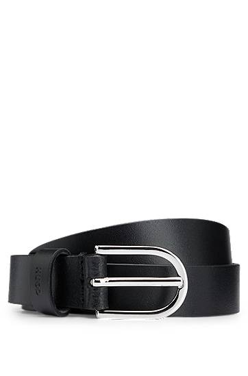 Leather belt with heart-shaped hardware trim, Hugo boss
