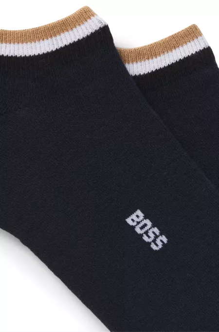 Two-pack of ankle-length socks with signature stripes