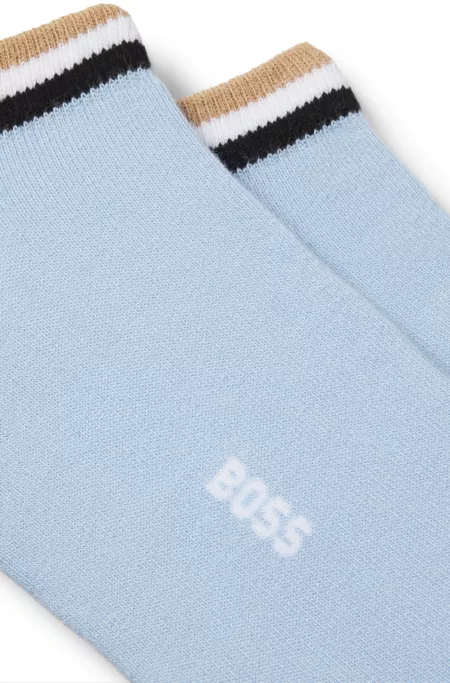 Two-pack of ankle-length socks with signature stripes