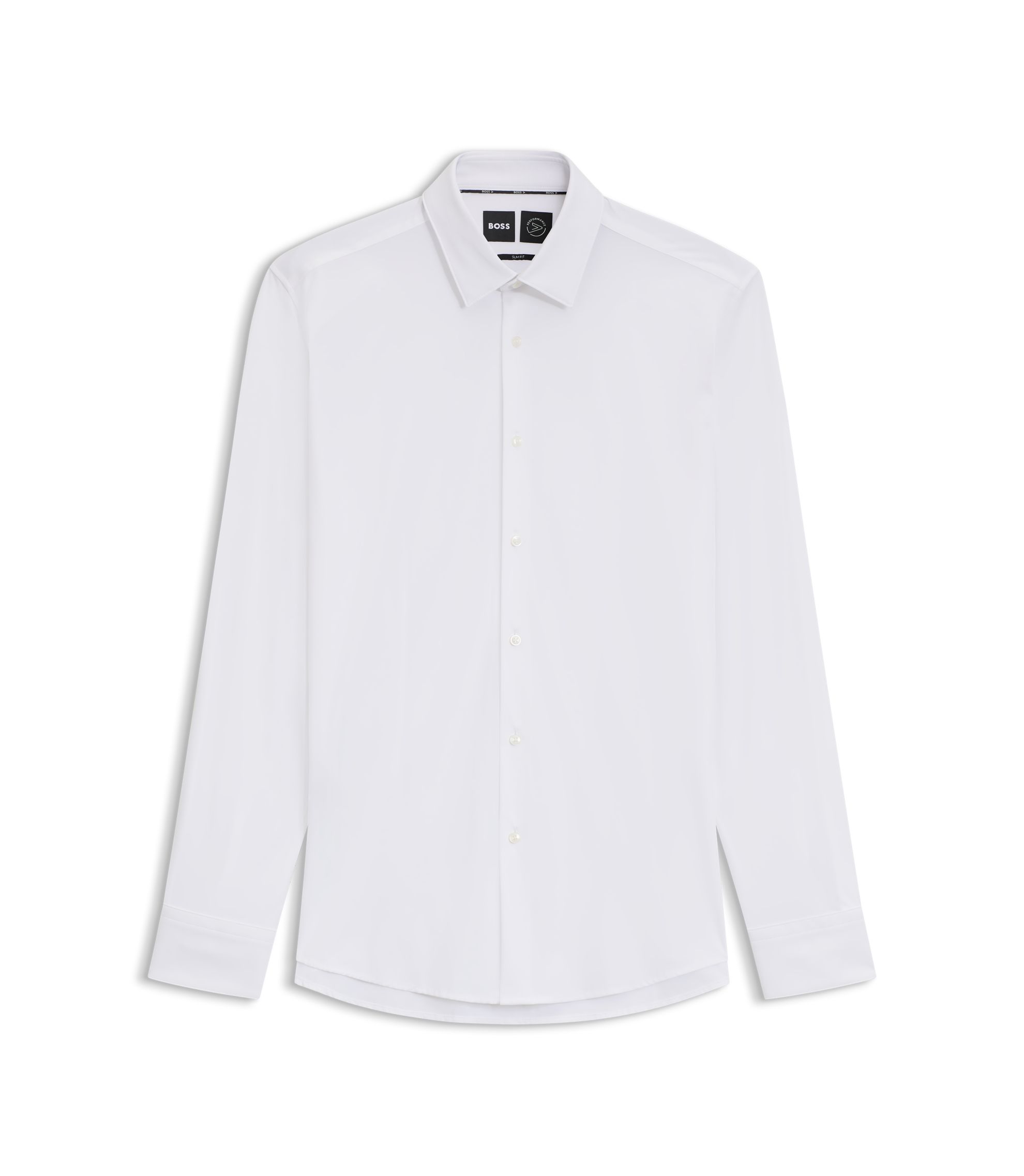 ●新品●BOSS●スリムフィット半袖シャツ●ストレッチリネン●Sサイズ● BOSS - スリムフィットシャツ フローラルプリント ストレッチ