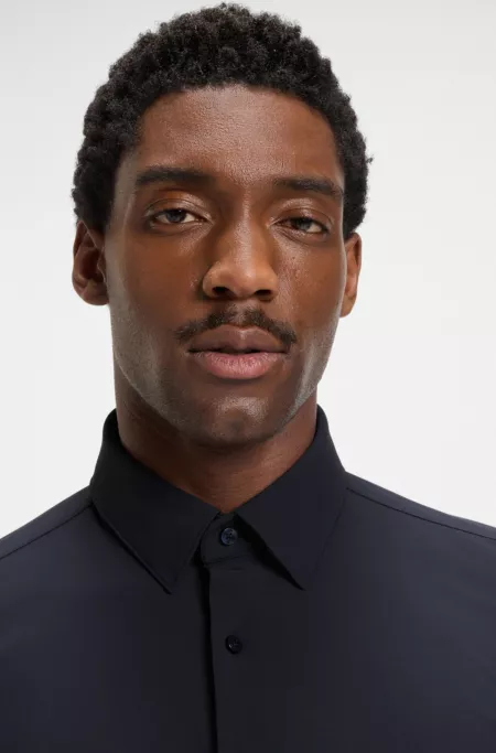 Chemise Slim en jersey stretch performant