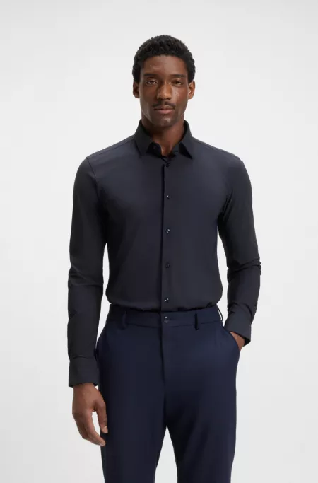 Chemise Slim en jersey stretch performant