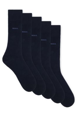 BOSS - Five-pack of cotton-blend regular-length socks