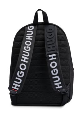 HUGO Logostrap backpack in mixed structures