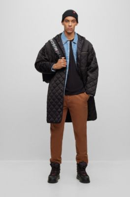 HUGO Logostrap backpack in mixed structures