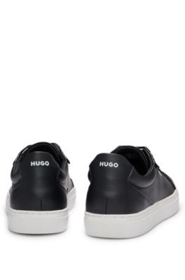 HUGO - Faux-leather trainers - Black