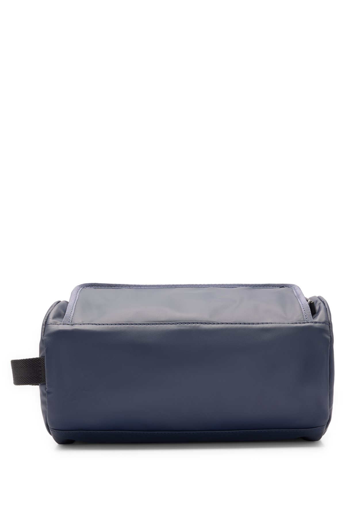 Logo-trimmed washbag with front zipped pocket, Dark Blue