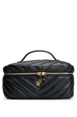 BOSS - Quilted vanity case with double monogram trim