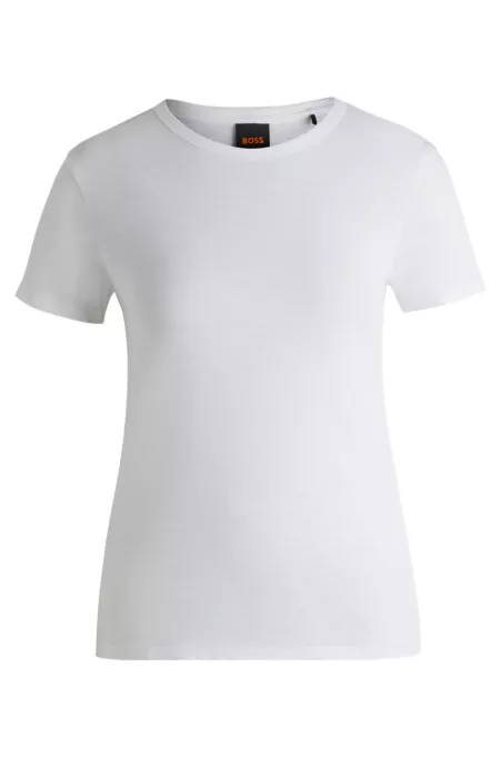 Regular-fit T-shirt in slub cotton