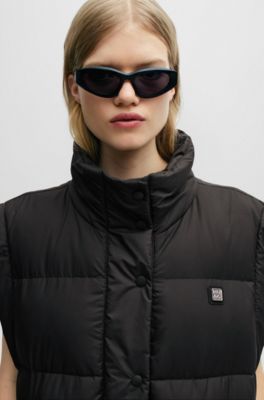 HUGO - Water-repellent regular-fit padded gilet with belt