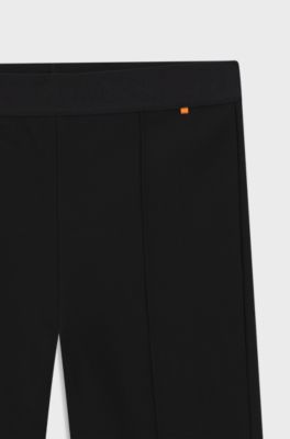 Extra-slim-fit trousers with front seam, Black