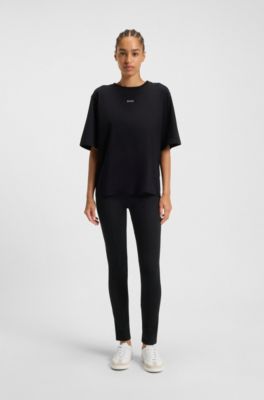 Extra-slim-fit trousers with front seam, Black