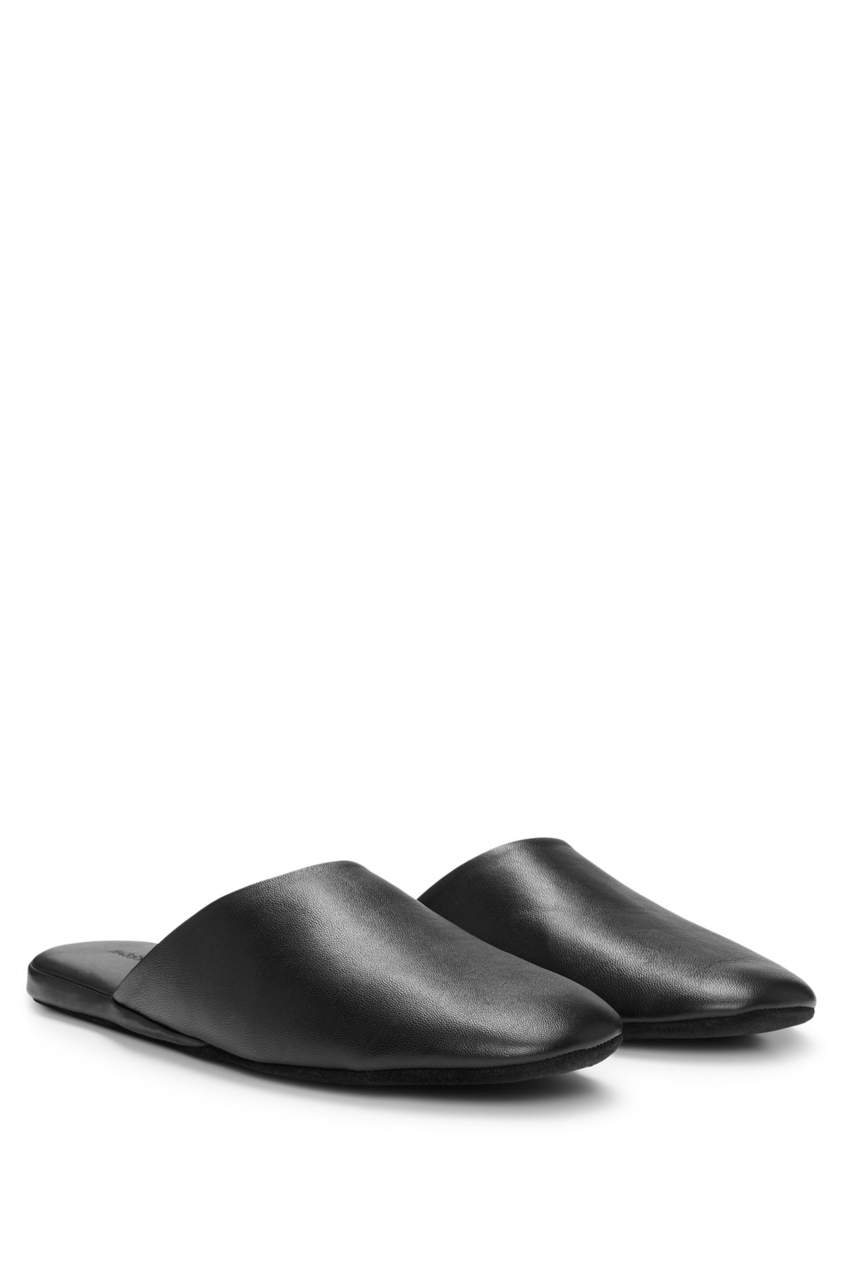 BOSS - Travel slippers in soft leather