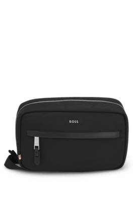 Ziparound washbag in structured nylon