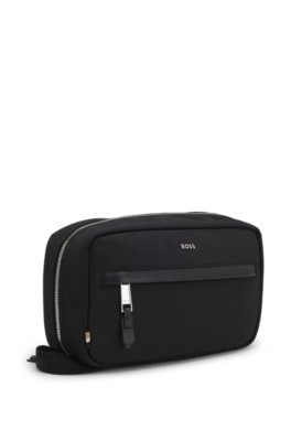 Ziparound washbag in structured nylon 2