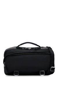 Messenger bag with logo lettering and adjustable strap, Black