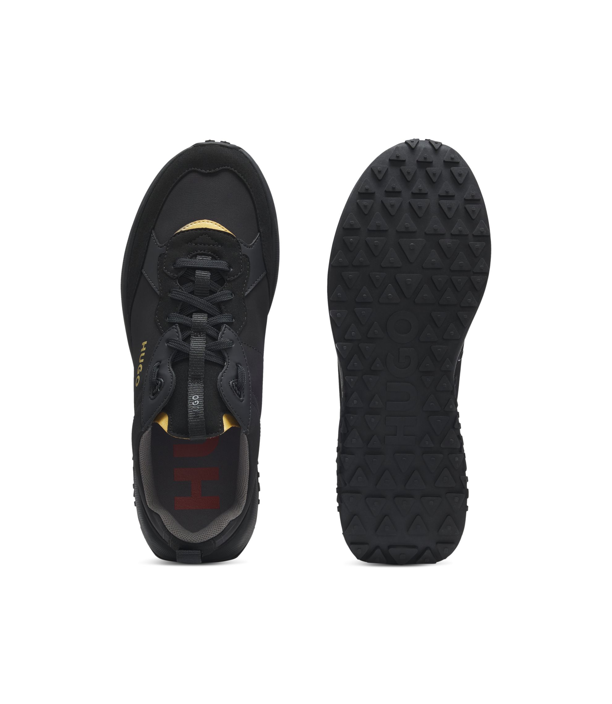 HUGO Sneakers aus verschiedenen Materialien mit EVA-Gummisohle