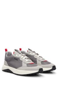 Mixed-material trainers with EVA-rubber outsole, Grey