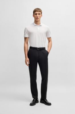 Regular-fit polo shirt in cotton piqu&eacute;, White