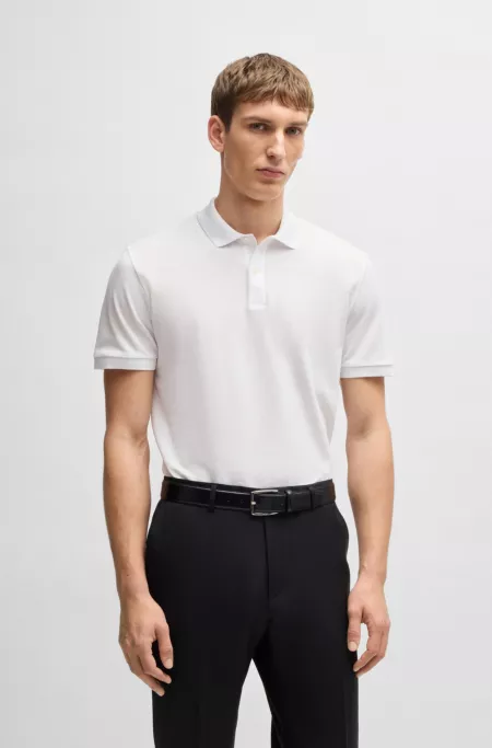 Regular-fit polo shirt in cotton piqué